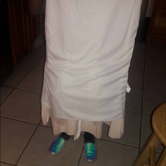 beige pephem midi skirt - Picture 4 of 5